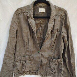Calson Linen Green Blazer Jacket (XL)